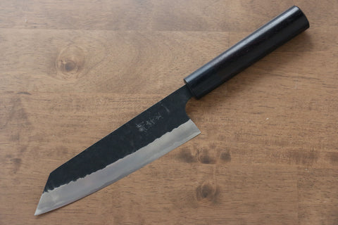 GOKADEN HAMMERED FINISH SUPER BLUE STEEL SANTOKU & UTILYTY KNIFE SET