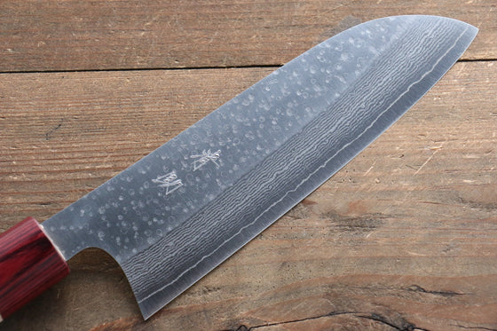 Seisuke VG10 16 Layer Hammered Damascus Santoku 165mm with Magnolia Handle - Japanny - Best Japanese Knife