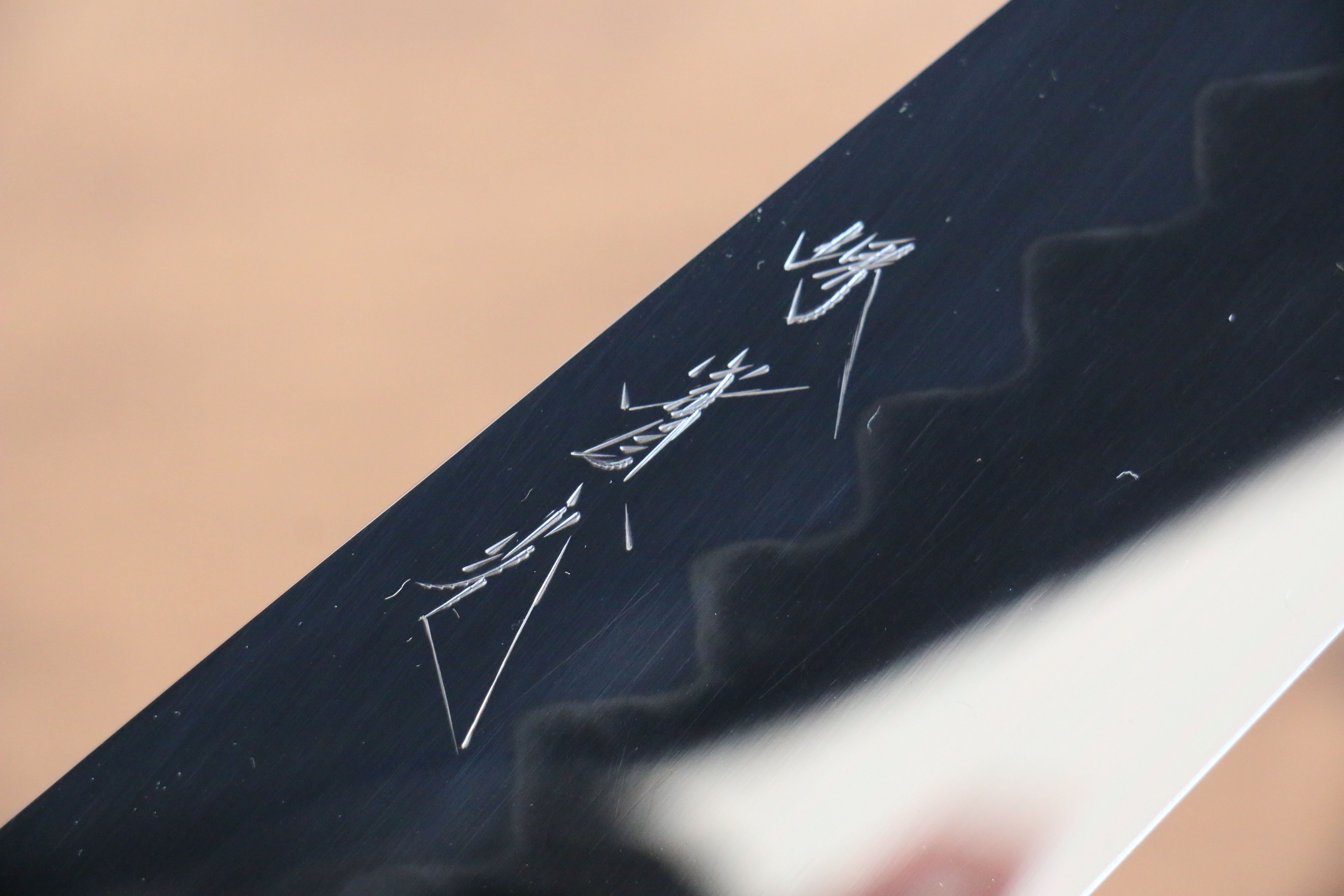 Jikko Honyaki White Steel No.3 Mirrored Finish Gyuto  210mm Ebony Wood Handle - Japanny - Best Japanese Knife