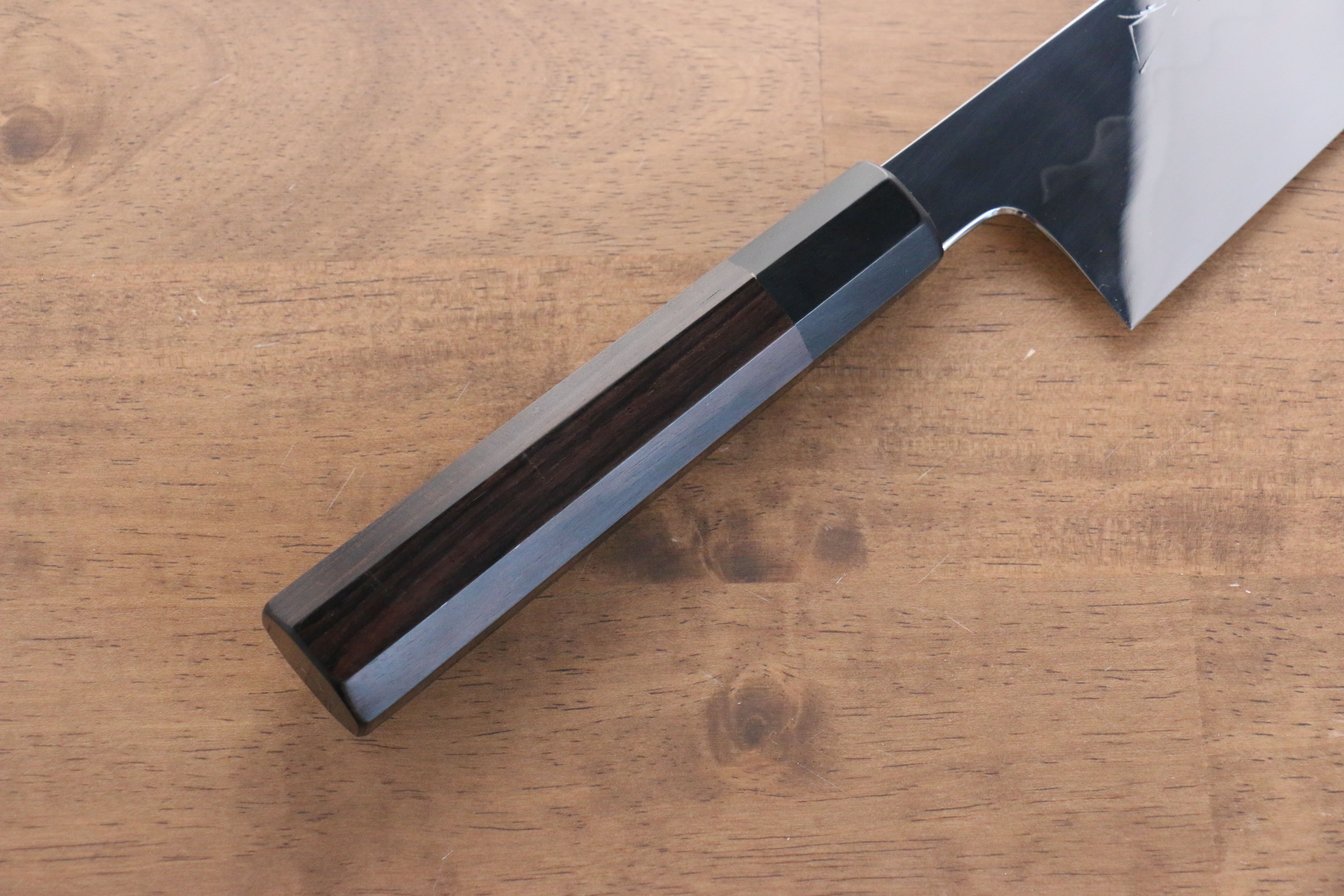 Jikko Honyaki White Steel No.3 Mirrored Finish Gyuto  240mm Ebony Wood Handle - Japanny - Best Japanese Knife