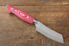 Kazuo Nomura VG10 Damascus Kiritsuke 90mm Red White Micarta (Nomura Style) Handle - Japanny - Best Japanese Knife