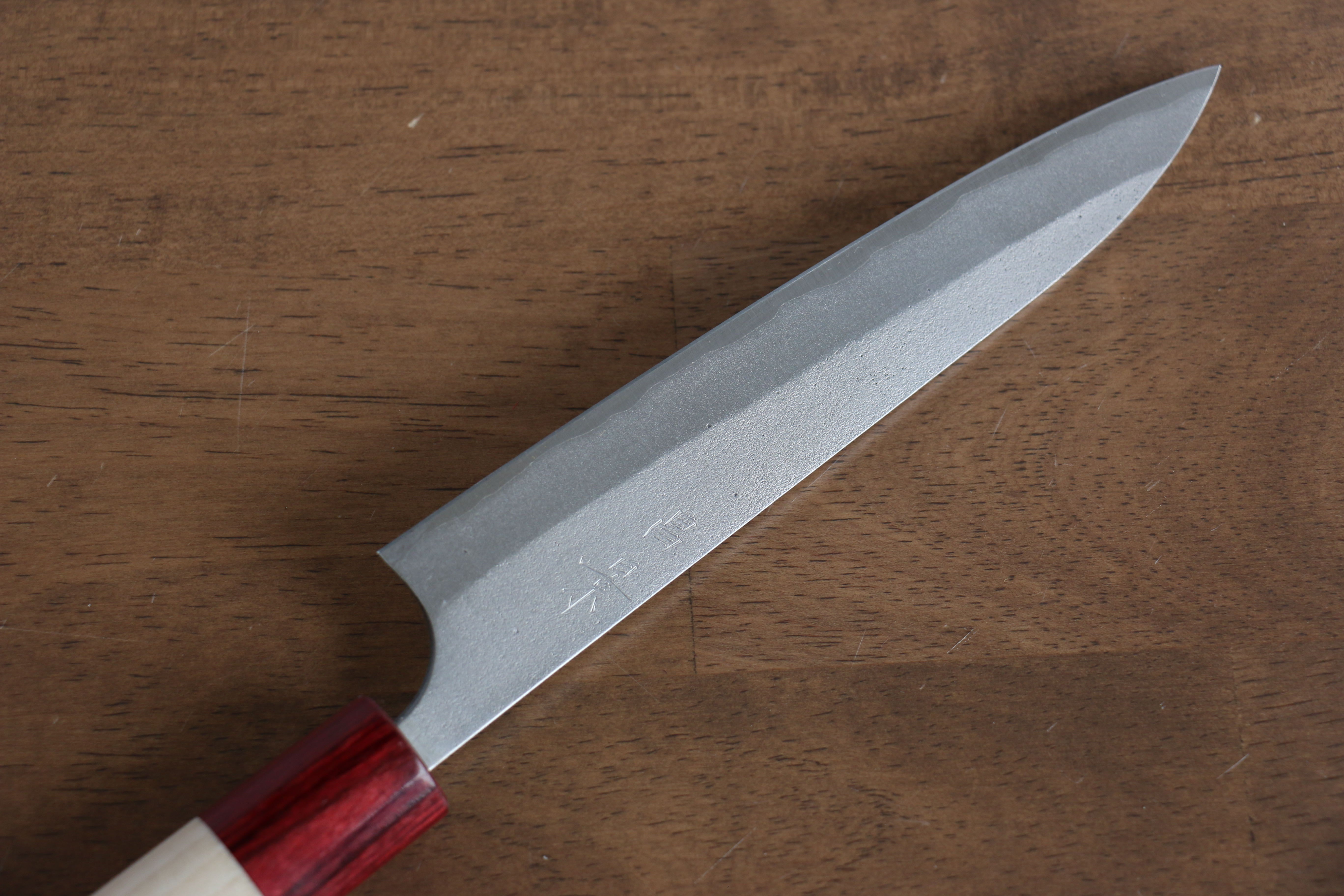 Masakage Yuki White Steel No.2 Nashiji Petty-Utility  120mm Magnolia Handle - Japanny - Best Japanese Knife