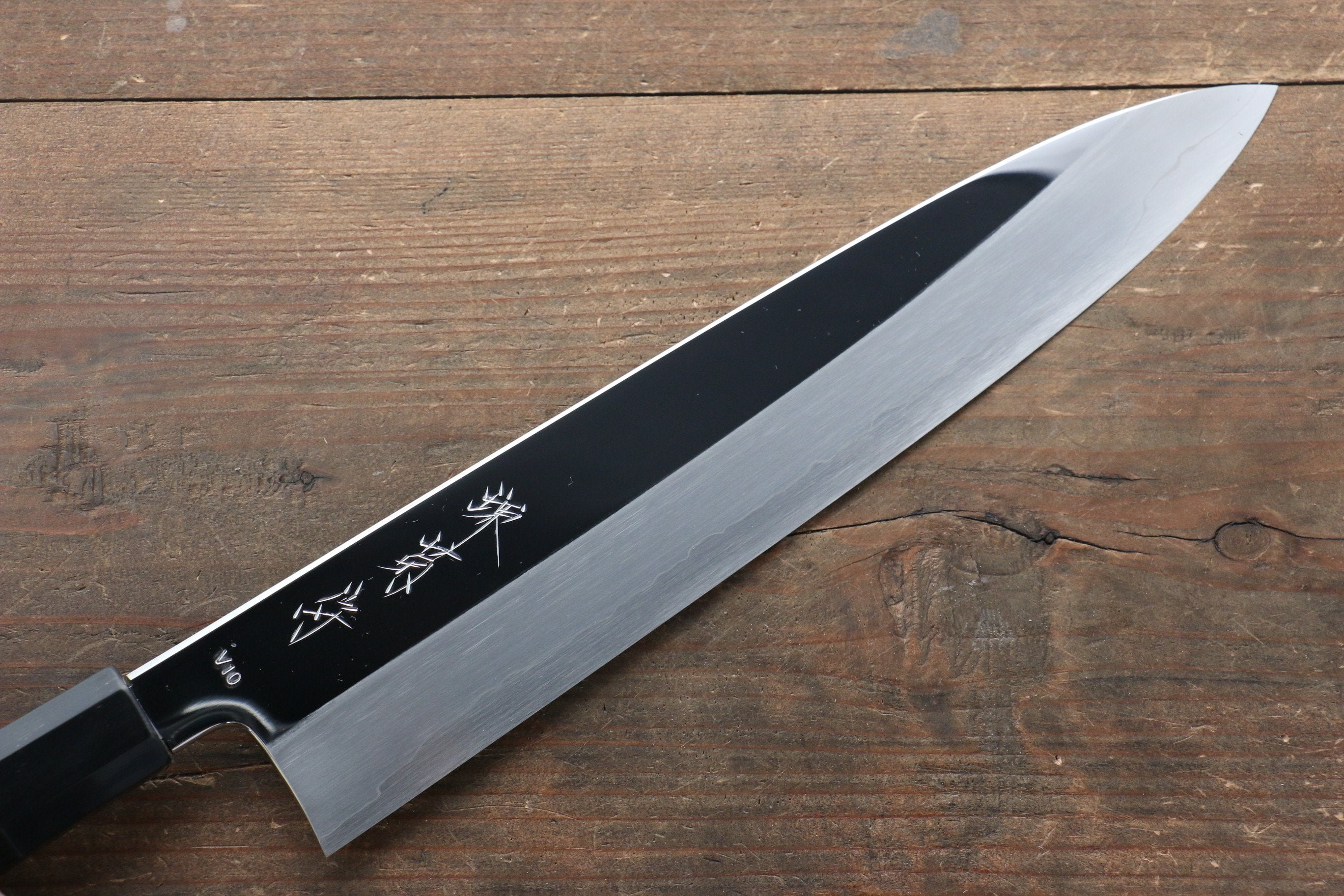 Sakai Kikumori VG10 Mirrored Finish Gyuto 270mm Ebony Wood Handle - Japanny - Best Japanese Knife