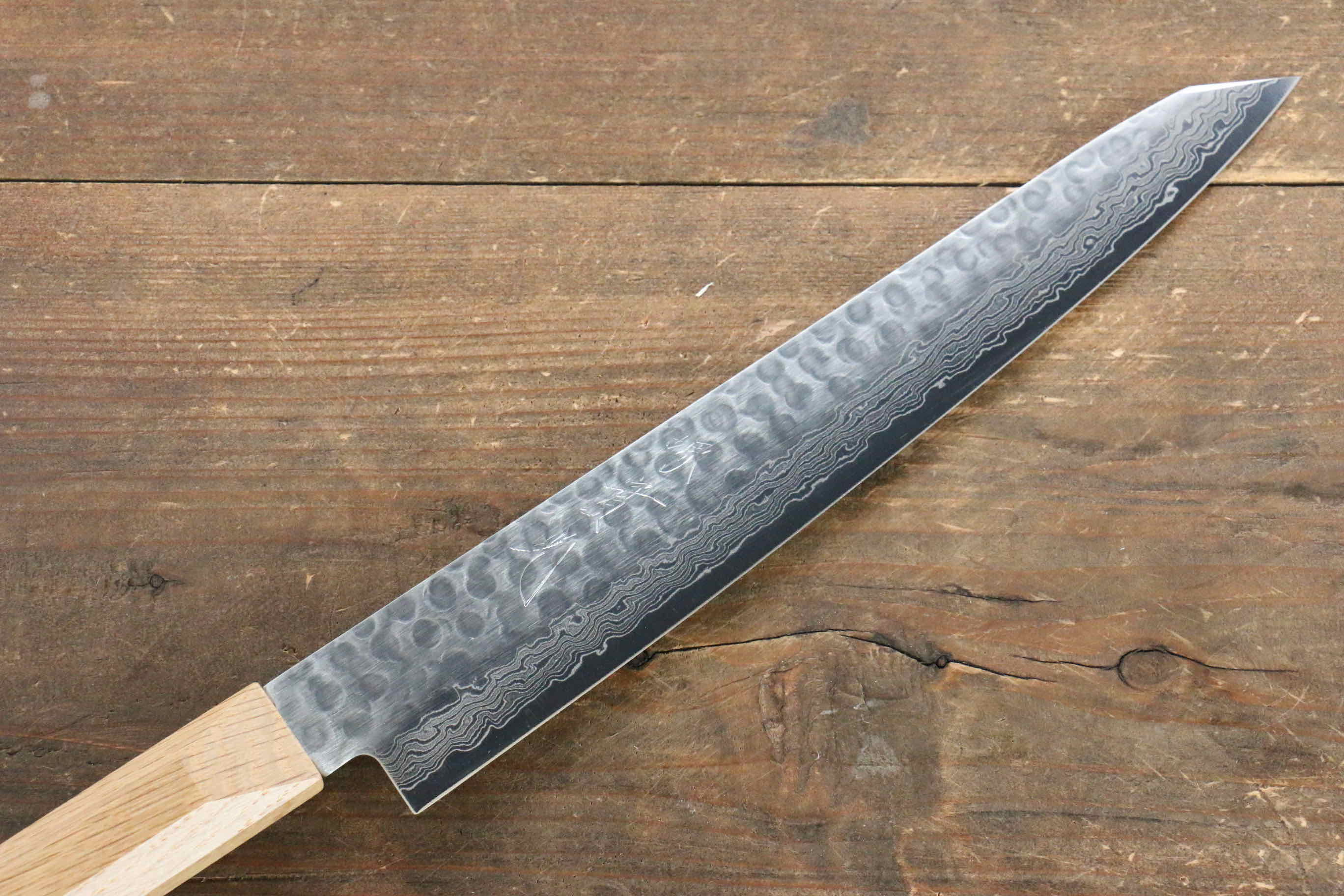 Jikko VG10 17 Layer Sujihiki  230mm Oak Handle - Japanny - Best Japanese Knife