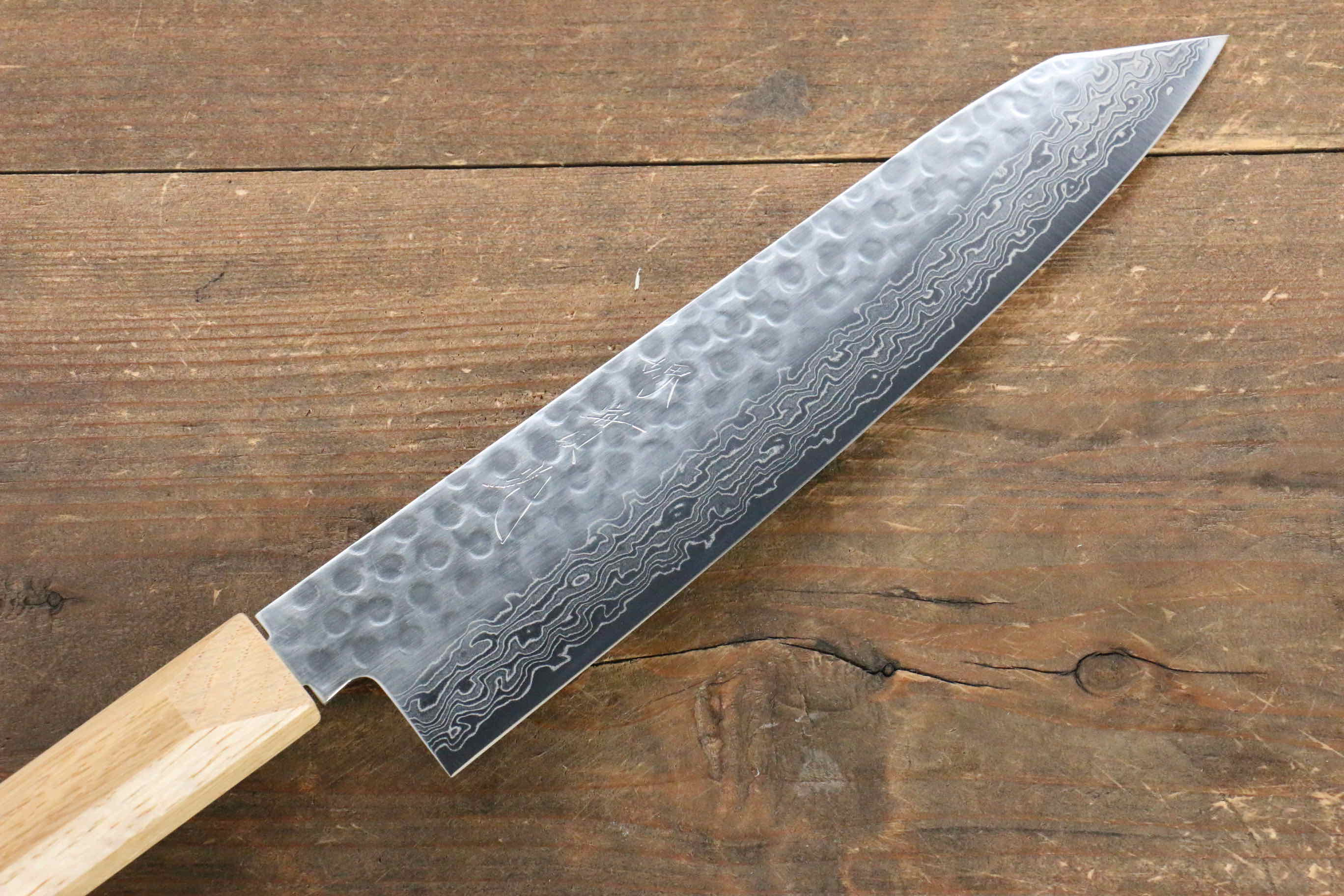 Jikko VG10 17 Layer Gyuto  200mm Oak Handle - Japanny - Best Japanese Knife
