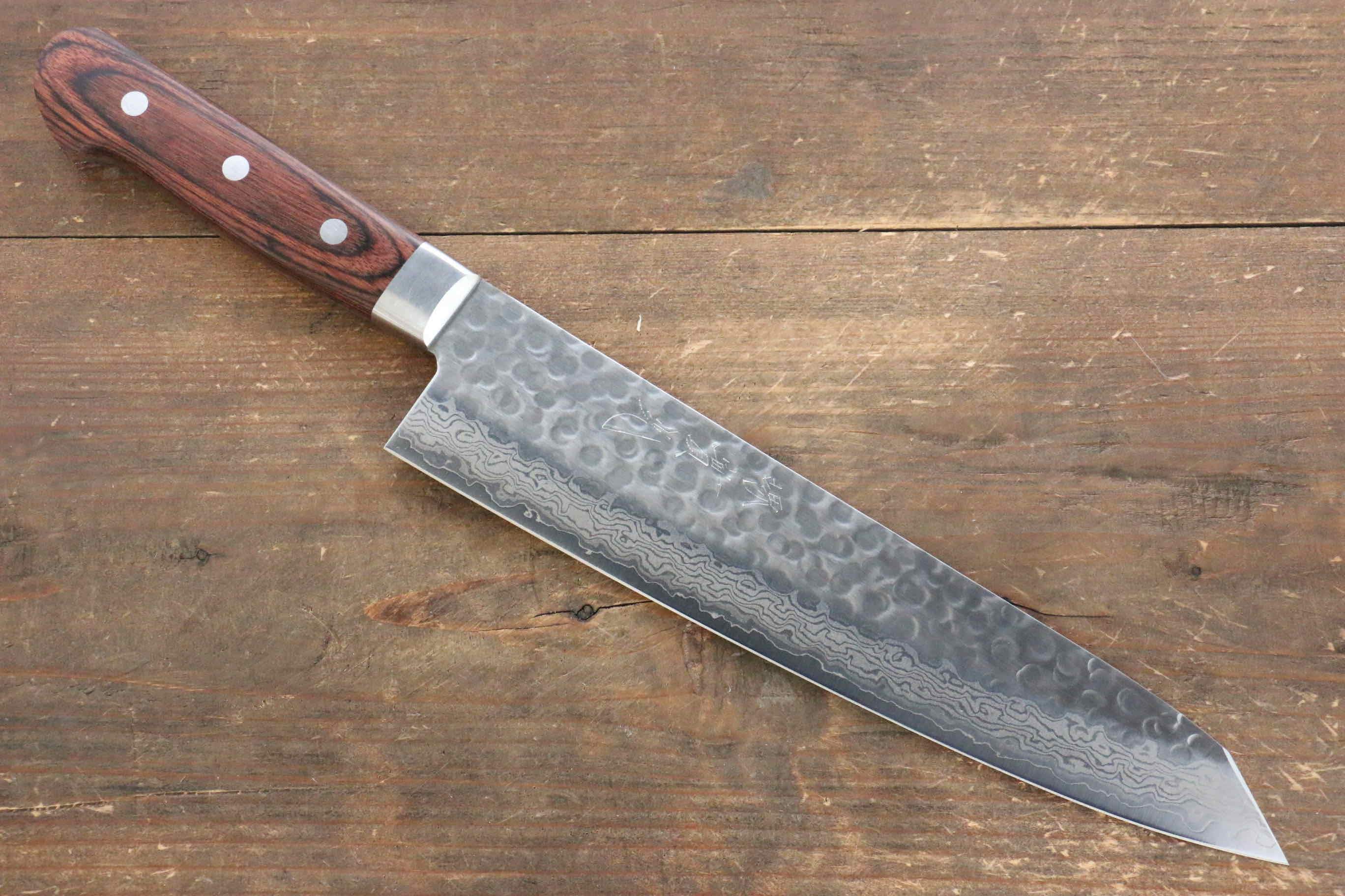 Jikko VG10 17 Layer Kiritsuke Gyuto  230mm Mahogany Handle - Japanny - Best Japanese Knife