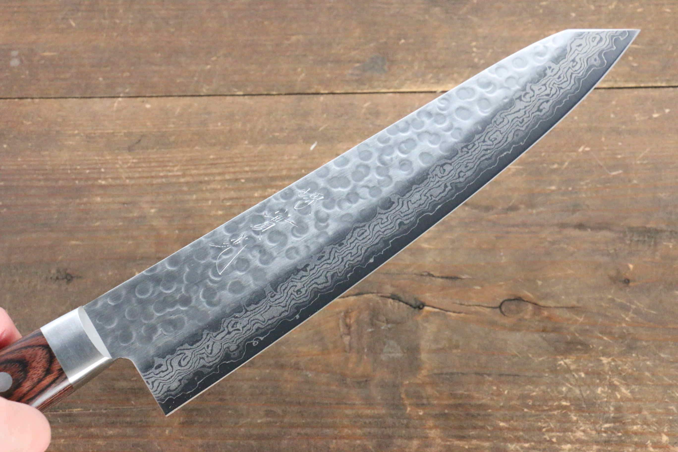 Jikko VG10 17 Layer Kiritsuke Gyuto  230mm Mahogany Handle - Japanny - Best Japanese Knife