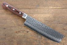  Jikko VG10 17 Layer Nakiri  160mm Mahogany Handle - Japanny - Best Japanese Knife