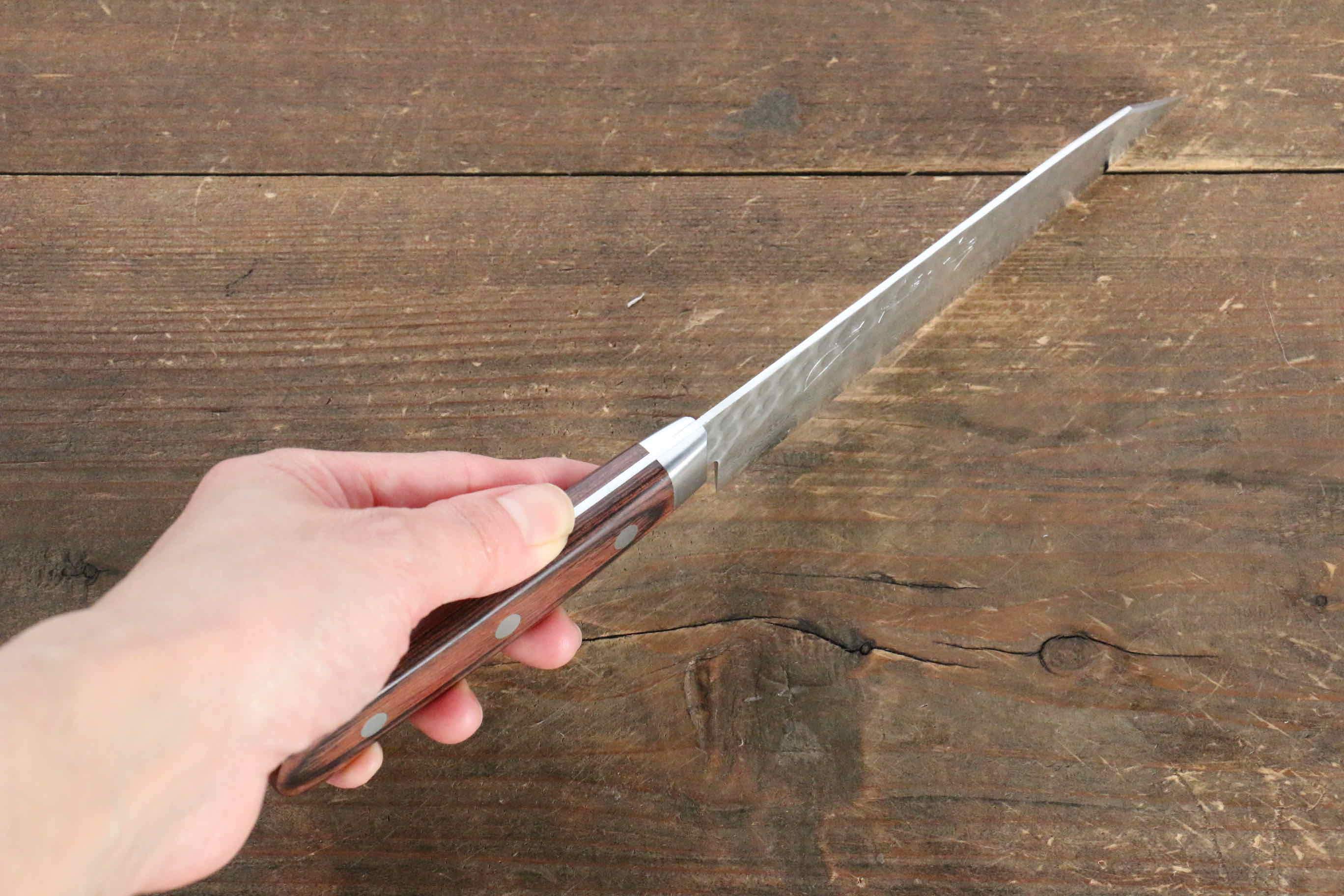 Jikko VG10 17 Layer Kiritsuke Petty-Utility  125mm Mahogany Handle - Japanny - Best Japanese Knife