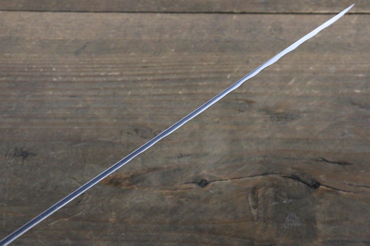 Seisuke Blue Steel No.2 Hammered Damascus Gyuto 210mm Shitan Handle - Japanny - Best Japanese Knife