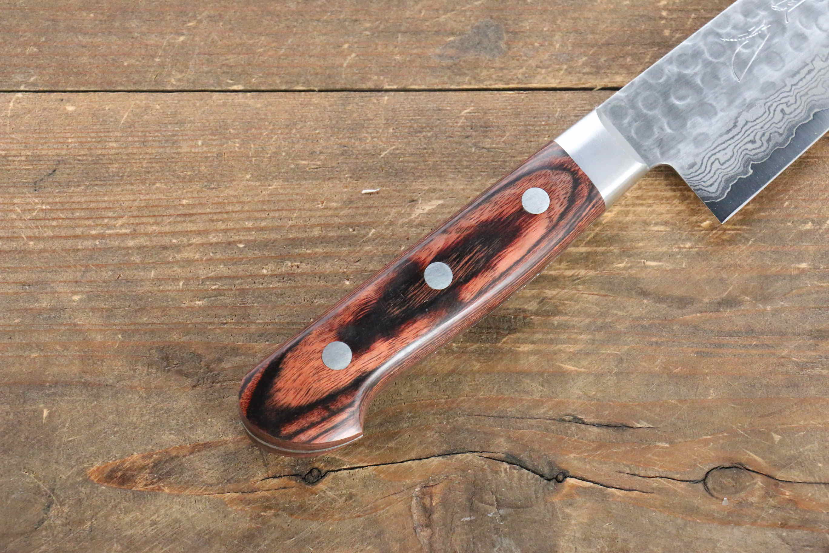 Jikko VG10 17 Layer Kiritsuke Gyuto  170mm Mahogany Handle - Japanny - Best Japanese Knife