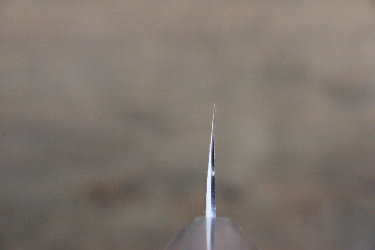 Seisuke Blue Steel No.2 Hammered Damascus Yanagiba 270mm Shitan Handle - Japanny - Best Japanese Knife