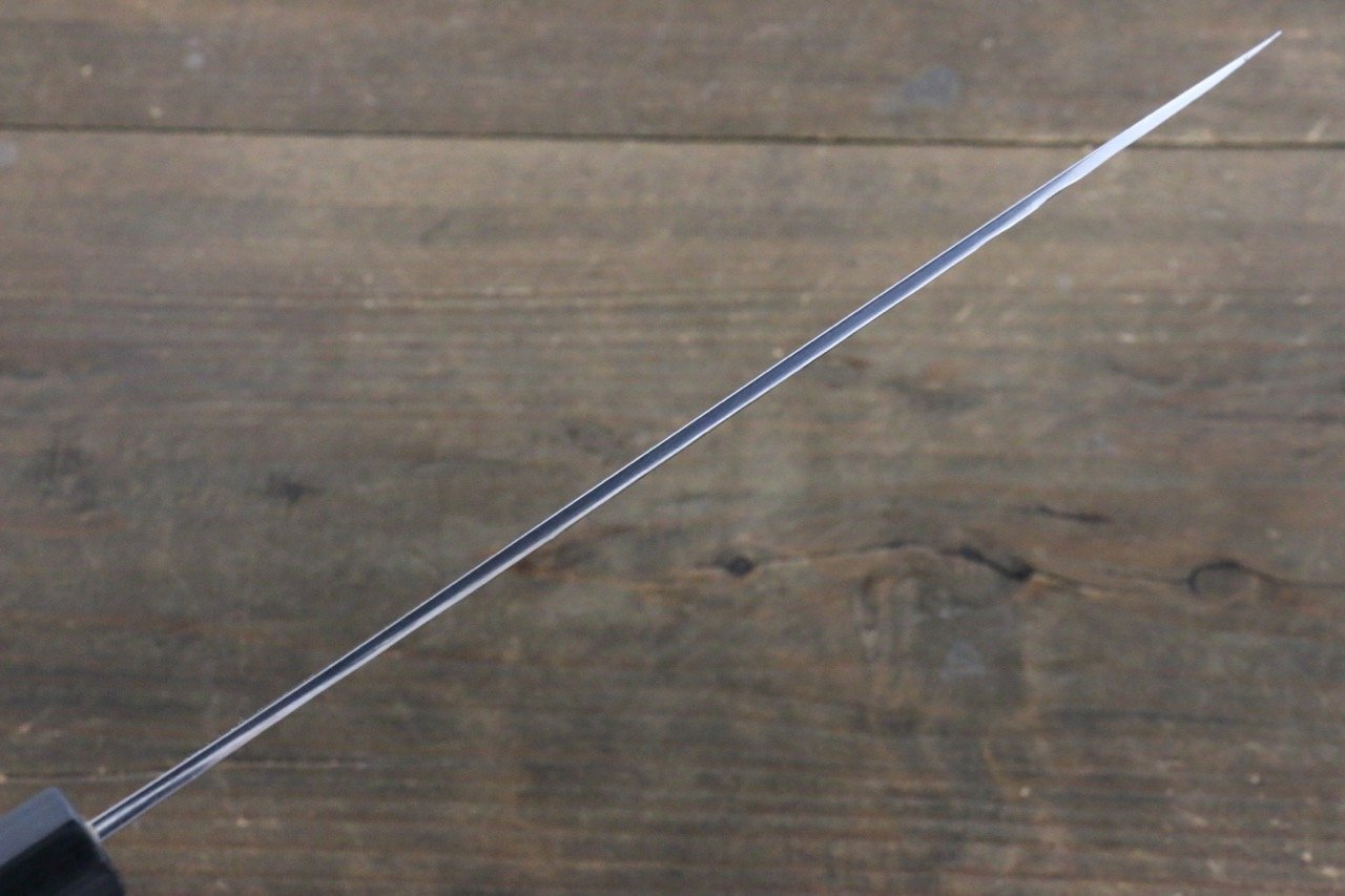 Seisuke Blue Steel No.2 Hammered Kurouchi Gyuto 210mm Shitan Handle - Japanny - Best Japanese Knife