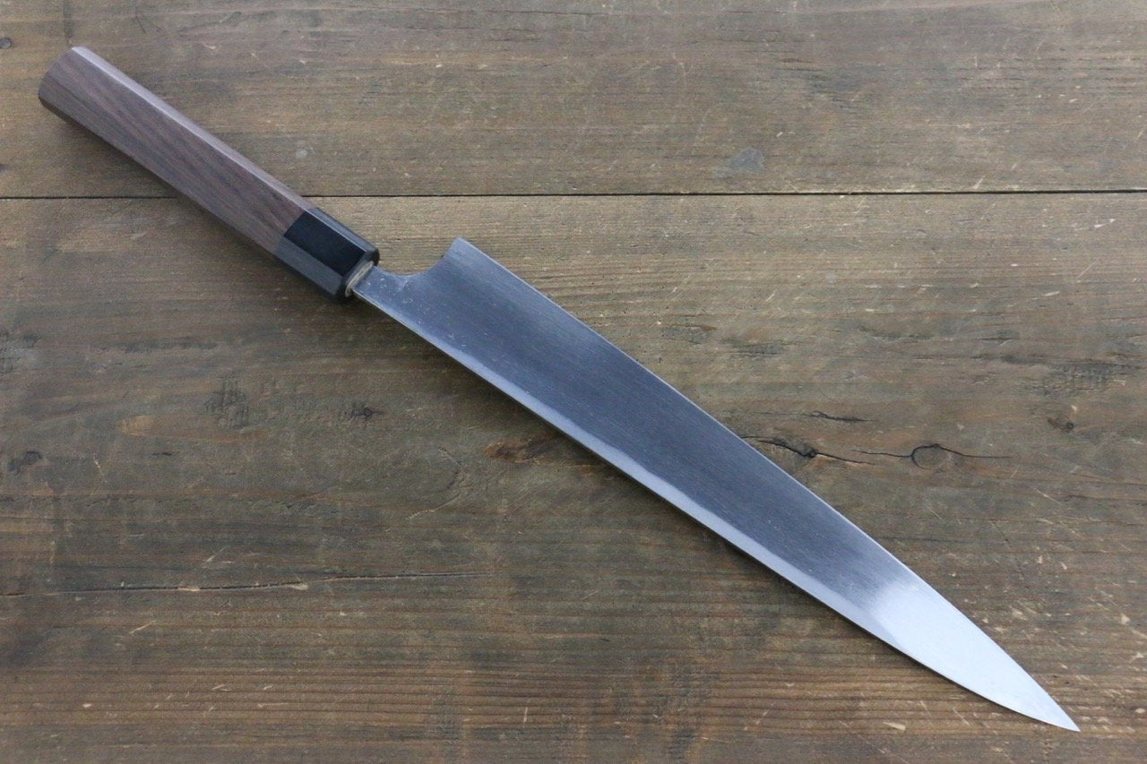 Seisuke Blue Steel No.2 Hammered Kurouchi Yanagiba 270mm Shitan Handle - Japanny - Best Japanese Knife