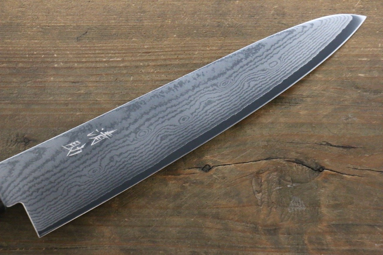 Seisuke VG10 63 Layer Damascus Gyuto 210mm Shitan Handle - Japanny - Best Japanese Knife