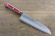  Sakai Takayuki Silver Steel No.3 Santoku 180mm Red Pakka wood Handle - Japanny - Best Japanese Knife