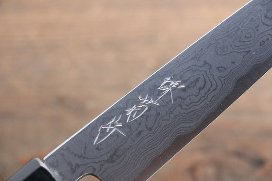 Kikumori Blue Steel No.1 Damascus Petty-Utility 150mm with Magnolia Handle - Japanny - Best Japanese Knife