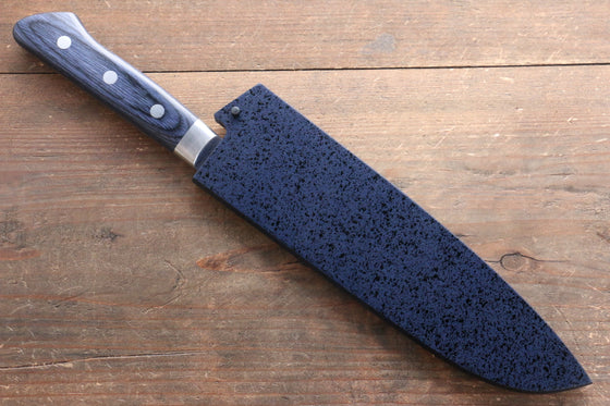 Seisuke Seiun VG10 33 Layer Damascus Santoku 180mm Blue Pakka wood Handle with Sheath - Japanny - Best Japanese Knife