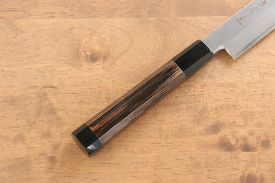 Sakai Takayuki Chef Series Silver Steel No.3 Yanagiba Wenge with Double Water Buffalo Ring Handle - Japanny - Best Japanese Knife