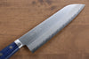 Kunihira VG1 Migaki Finished Santoku 170mm Blue Pakka wood Handle - Japanny - Best Japanese Knife