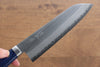 Kunihira VG1 Migaki Finished Santoku 170mm Blue Pakka wood Handle - Japanny - Best Japanese Knife