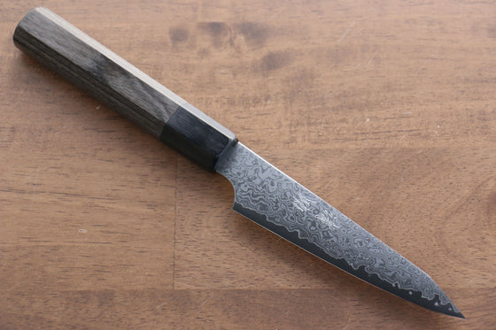 Seisuke VG10 33 Layer Damascus Kiritsuke Petty-Utility 120mm Gray Pakka wood Handle - Japanny - Best Japanese Knife