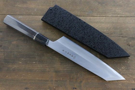 Sakai Takayuki Homura Blue Steel No.2 Kengata Gyuto 225mm Ebony Wood Handle - Japanny - Best Japanese Knife