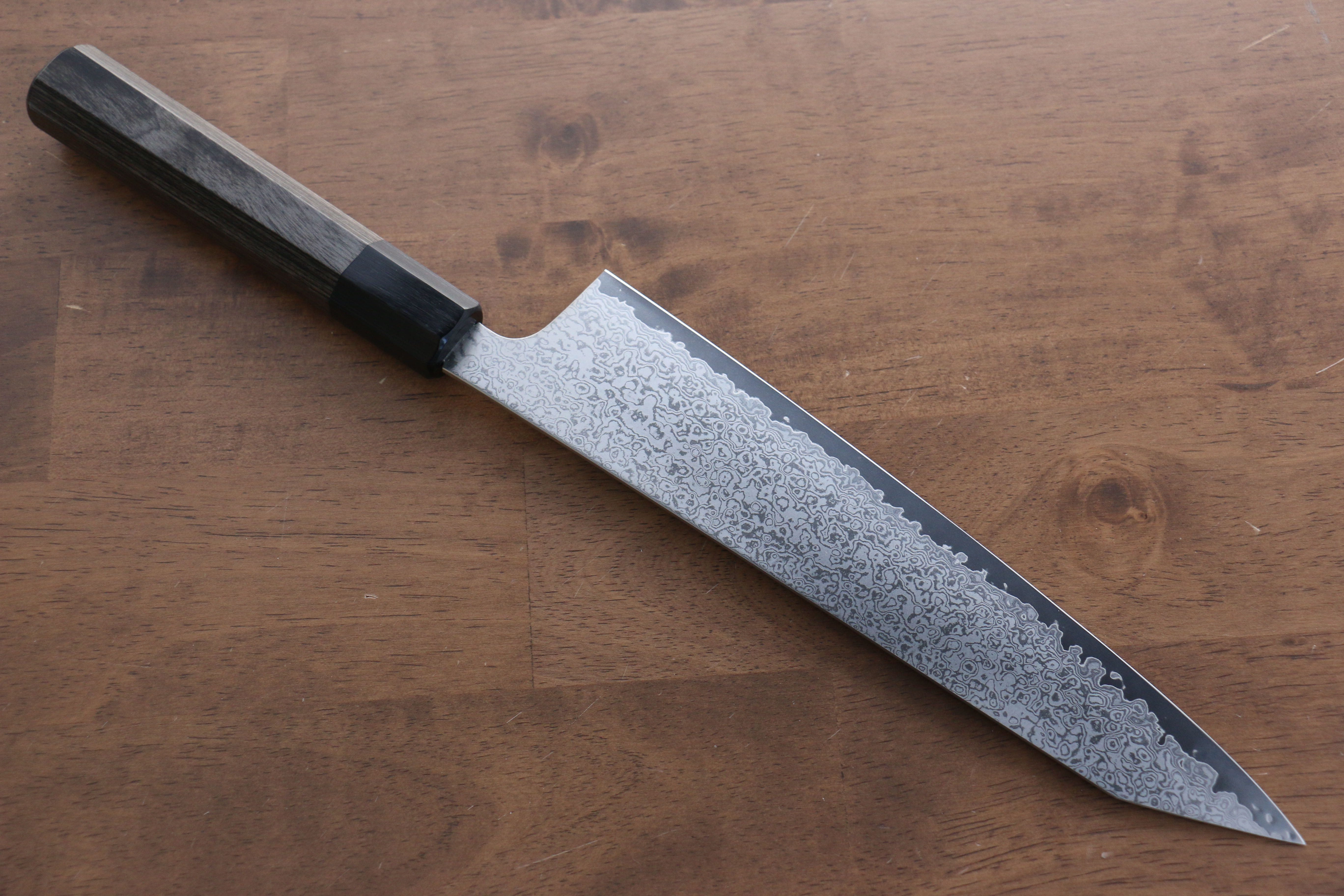 Seisuke VG10 33 Layer Damascus Kiritsuke Gyuto 240mm Gray Pakka wood Handle - Japanny - Best Japanese Knife