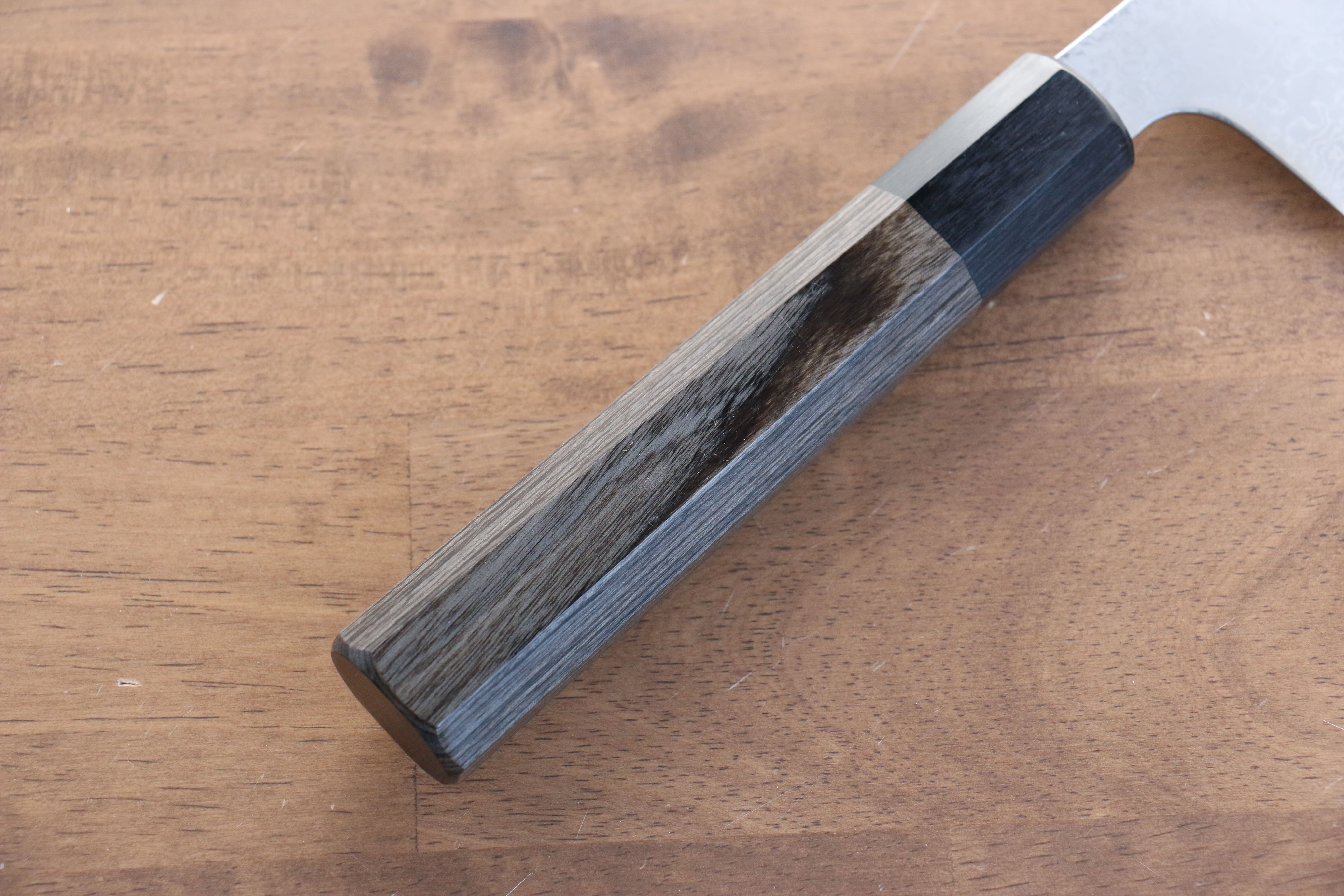 Seisuke VG10 33 Layer Damascus Kiritsuke Gyuto 240mm Gray Pakka wood Handle - Japanny - Best Japanese Knife