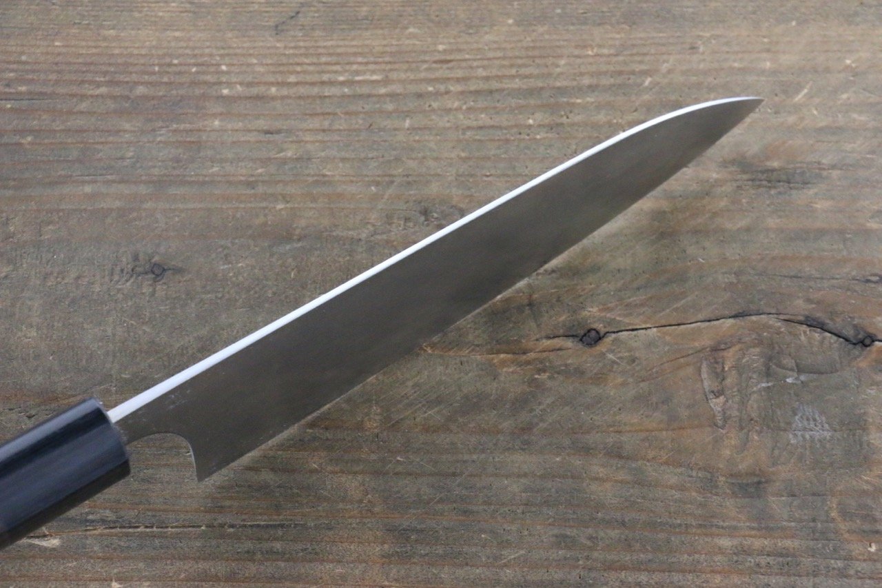 Shungo Ogata White Steel No.2 Damascus Petty-Utility 150mm Shitan Handle - Japanny - Best Japanese Knife