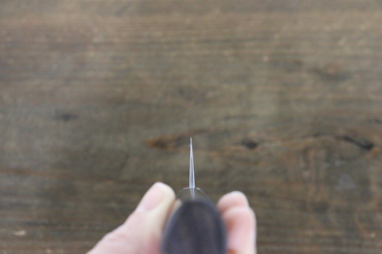 Shungo Ogata White Steel No.2 Damascus Petty-Utility 150mm Shitan Handle - Japanny - Best Japanese Knife