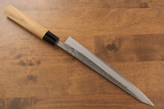 Seisuke Blue Steel No.2 Nashiji Sujihiki 240mm Chestnut Handle - Japanny - Best Japanese Knife