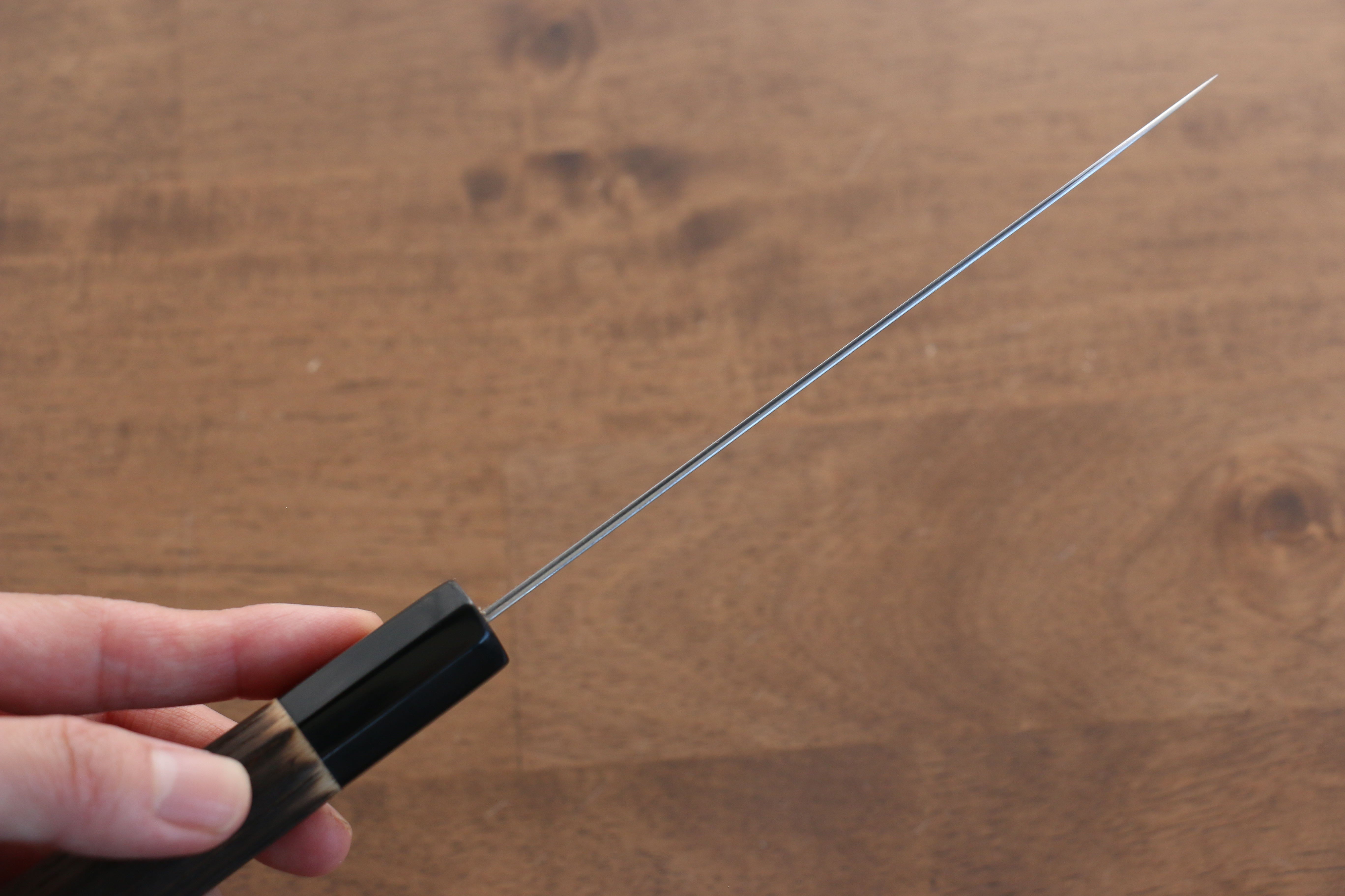 Seisuke Swedish Steel-stn Petty-Utility 150mm Burnt Chestnut Handle - Japanny - Best Japanese Knife