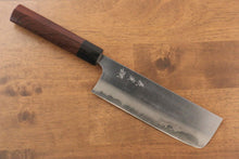  Yoshimi Kato Blue Super Migaki Finished Nakiri 165mm with Shitan Handle - Japanny - Best Japanese Knife