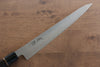 Seisuke Swedish Steel-stn Sujihiki 240mm Burned Chestnuts Handle - Japanny - Best Japanese Knife