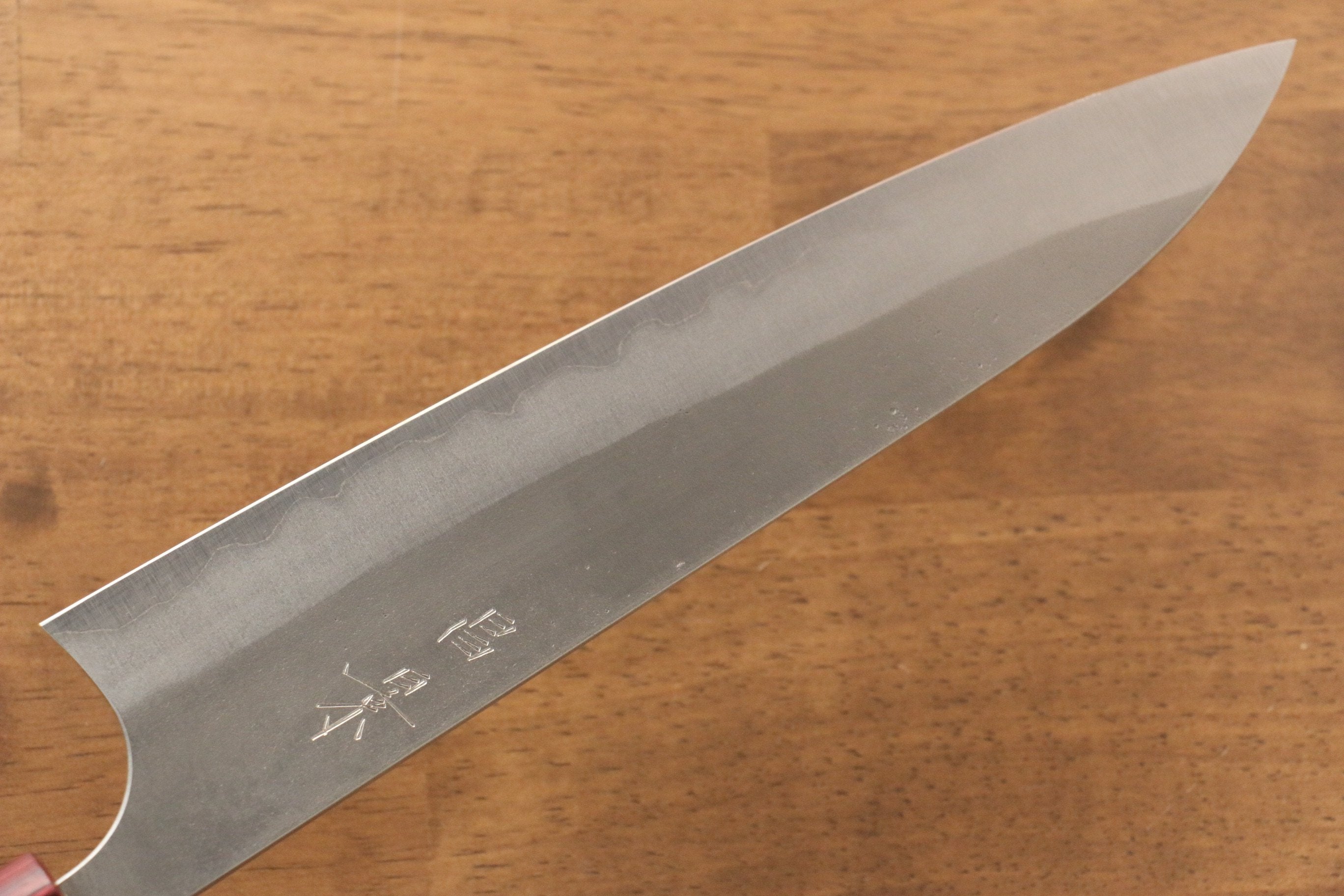 Masakage Yuki White Steel No.2 Nashiji Gyuto 210mm Magnolia Handle - Japanny - Best Japanese Knife