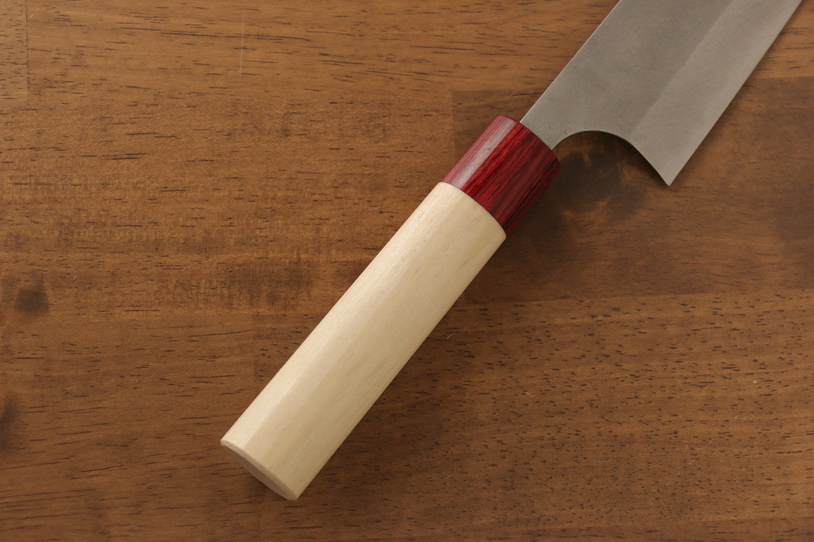 Masakage Yuki White Steel No.2 Nashiji Gyuto 210mm Magnolia Handle - Japanny - Best Japanese Knife