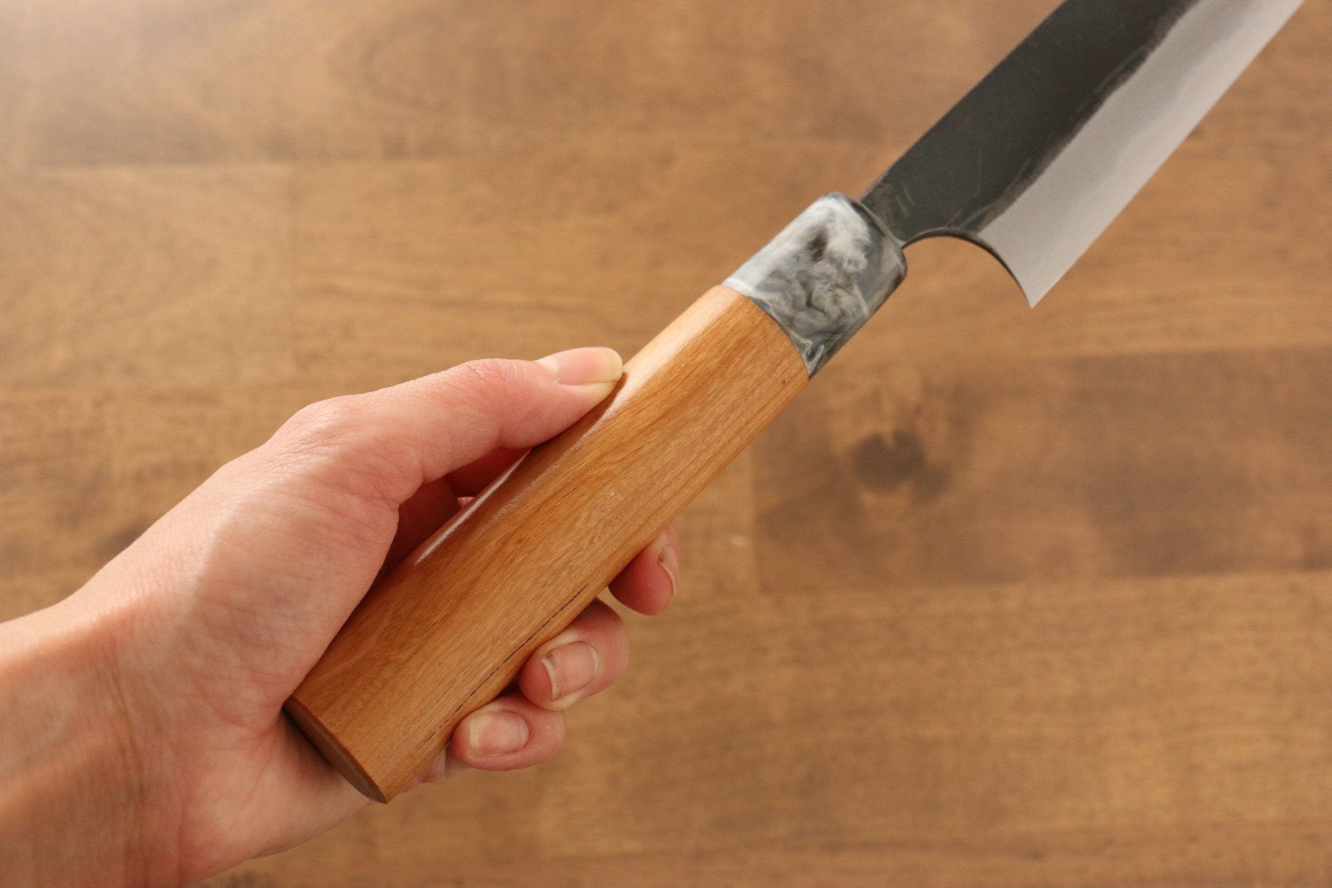 Masakage Masakage Mizu Blue Steel No.2 Black Finished Sujihiki 270mm with American Cherry Handle - Japanny - Best Japanese Knife