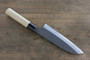 Mutsumi Hinoura White Steel Kurouchi Finished Santoku Japanese Chef Knife 165mm - Japanny - Best Japanese Knife