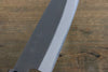 Mutsumi Hinoura White Steel Kurouchi Finished Santoku Japanese Chef Knife 165mm - Japanny - Best Japanese Knife