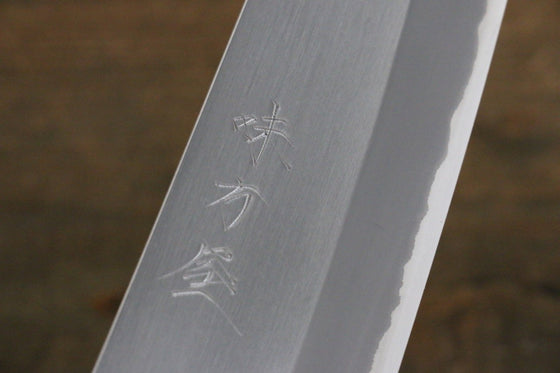 Mutsumi Hinoura White Steel Migaki Finished Santoku Japanese Chef Knife 165mm - Japanny - Best Japanese Knife