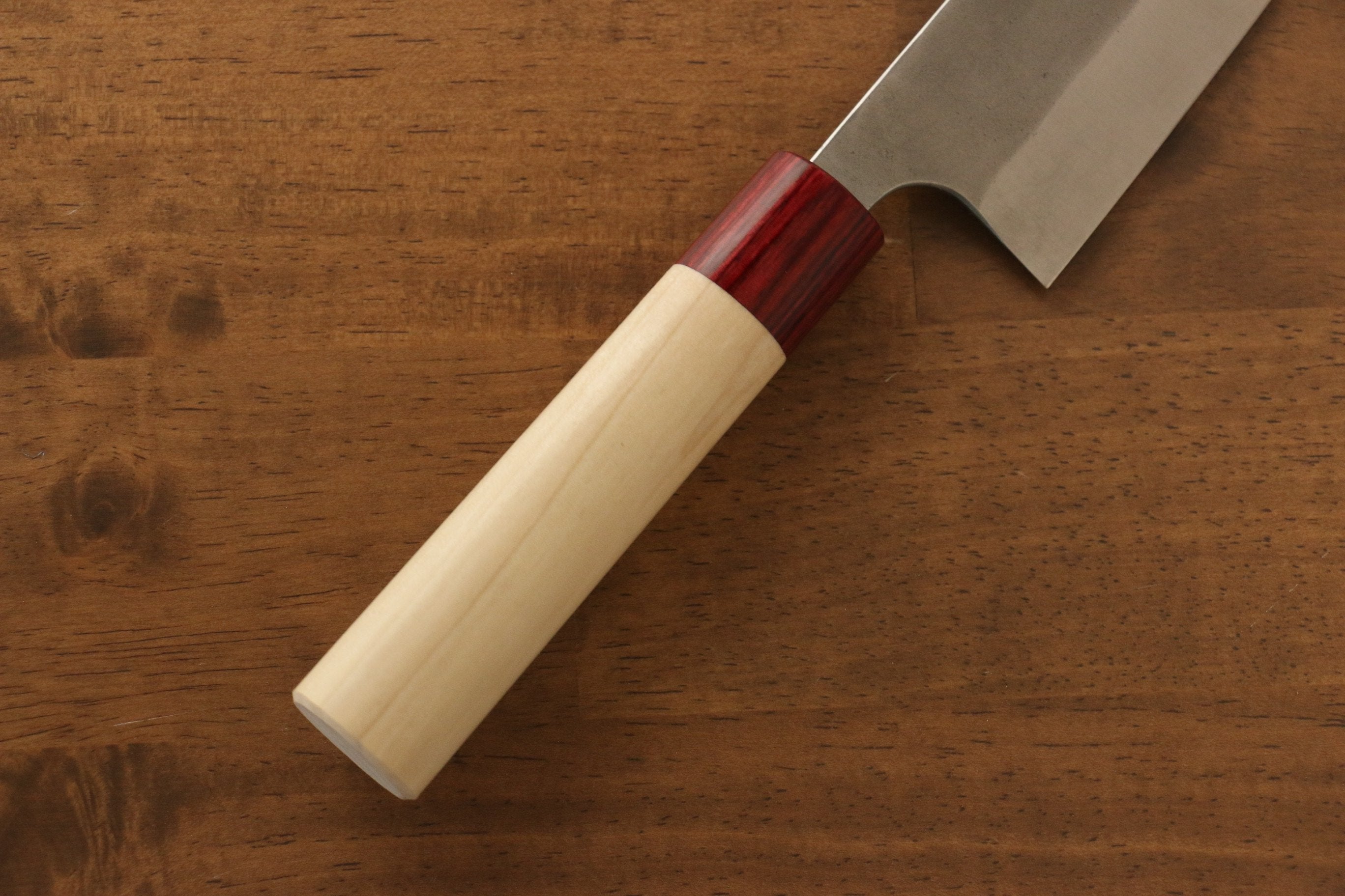 Masakage Yuki White Steel No.2 Nashiji Santoku  165mm Magnolia Handle - Japanny - Best Japanese Knife