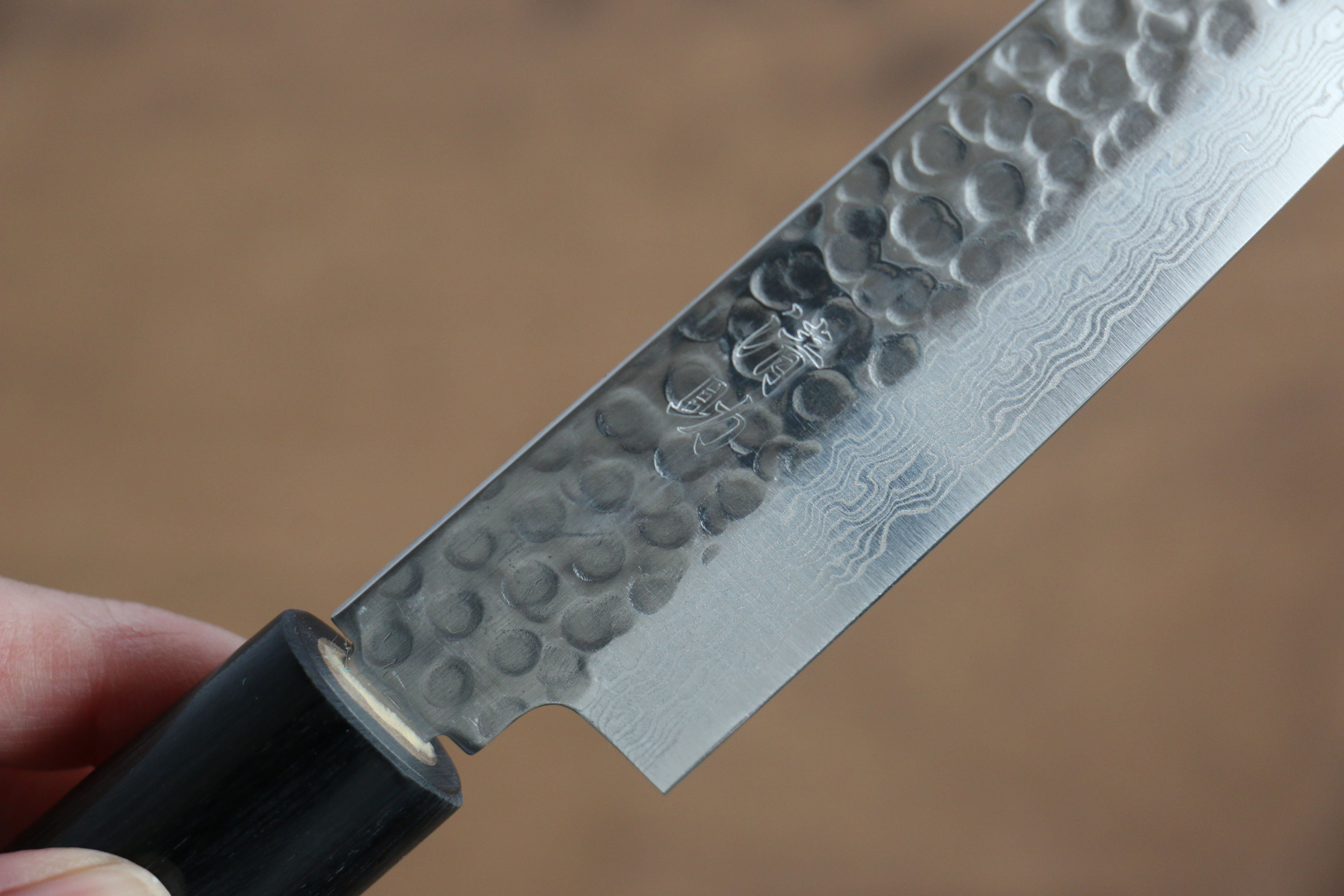 Seisuke Sumi VG10 16 Layer Hammered Damascus Petty-Utility 150mm Shitan Handle - Japanny - Best Japanese Knife