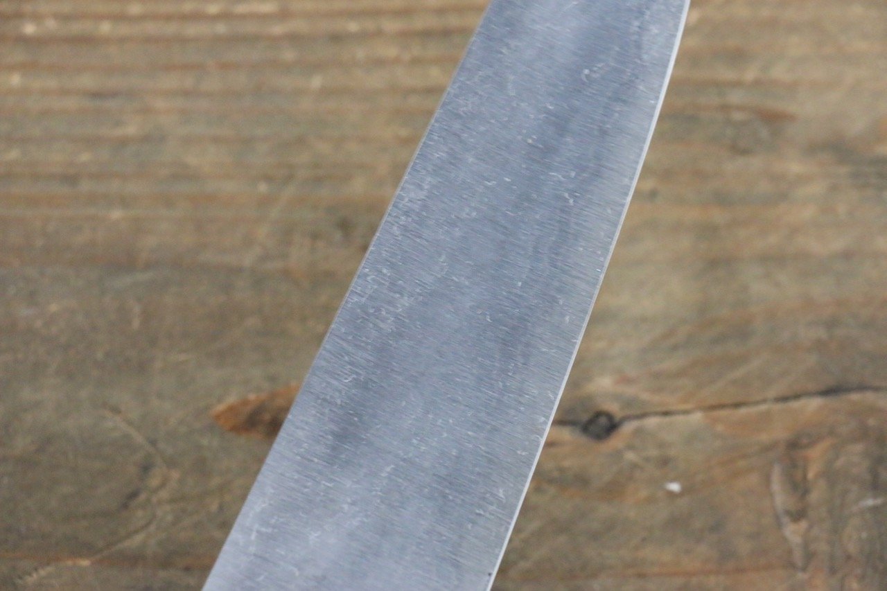Shungo Ogata White Steel No.2 Damascus Petty-Utility 135mm Shitan Handle - Japanny - Best Japanese Knife