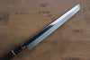 Sakai Takayuki Water Quenching Honyaki White Steel No.2 Mirrored Finish Sakimaru Yanagiba 300mm Ebony with Ring Handle with Sheath - Japanny - Best Japanese Knife