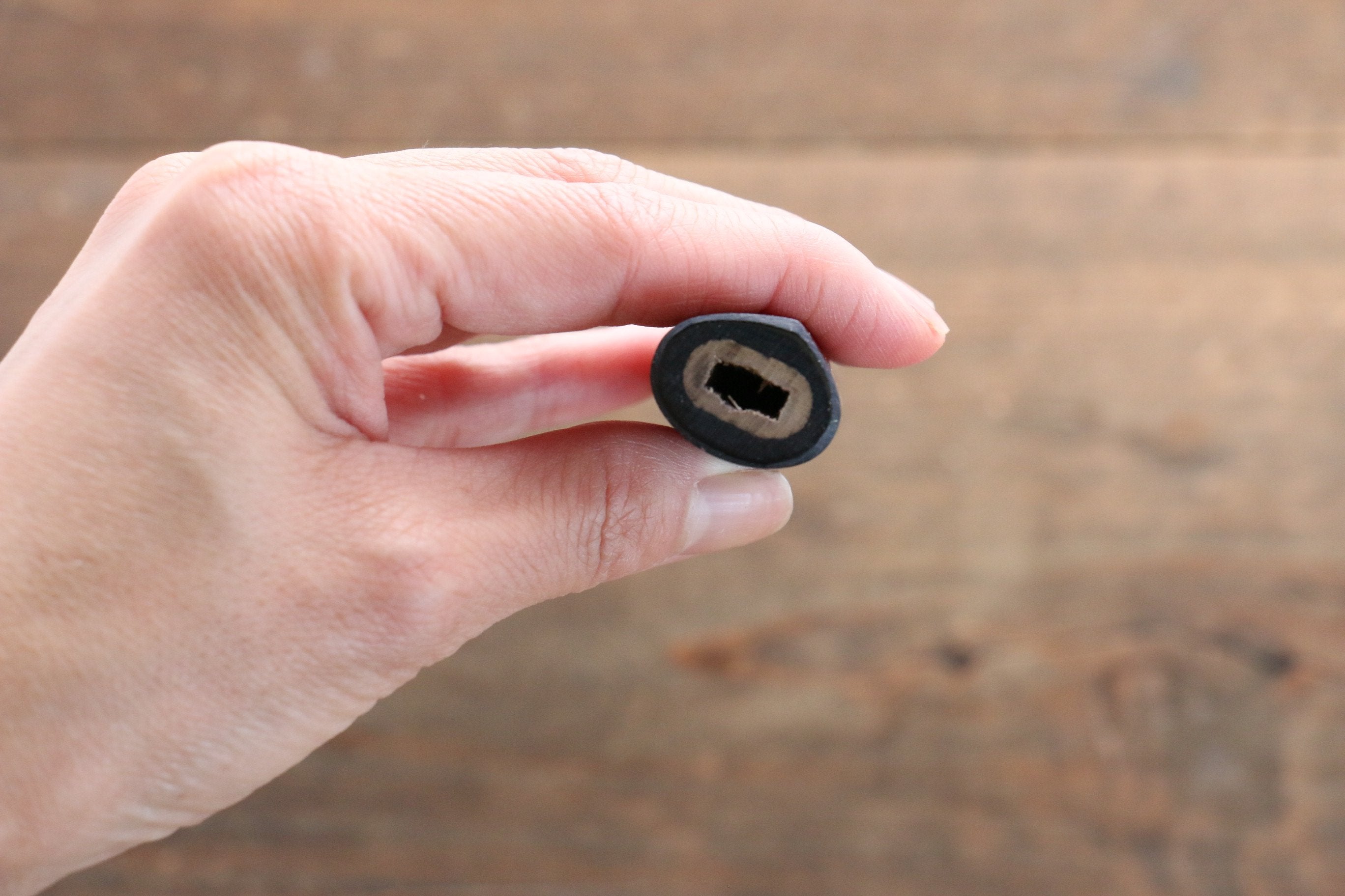 D-shape  Shitan Knife Handle for Petty Knife 150mm - Japanny - Best Japanese Knife