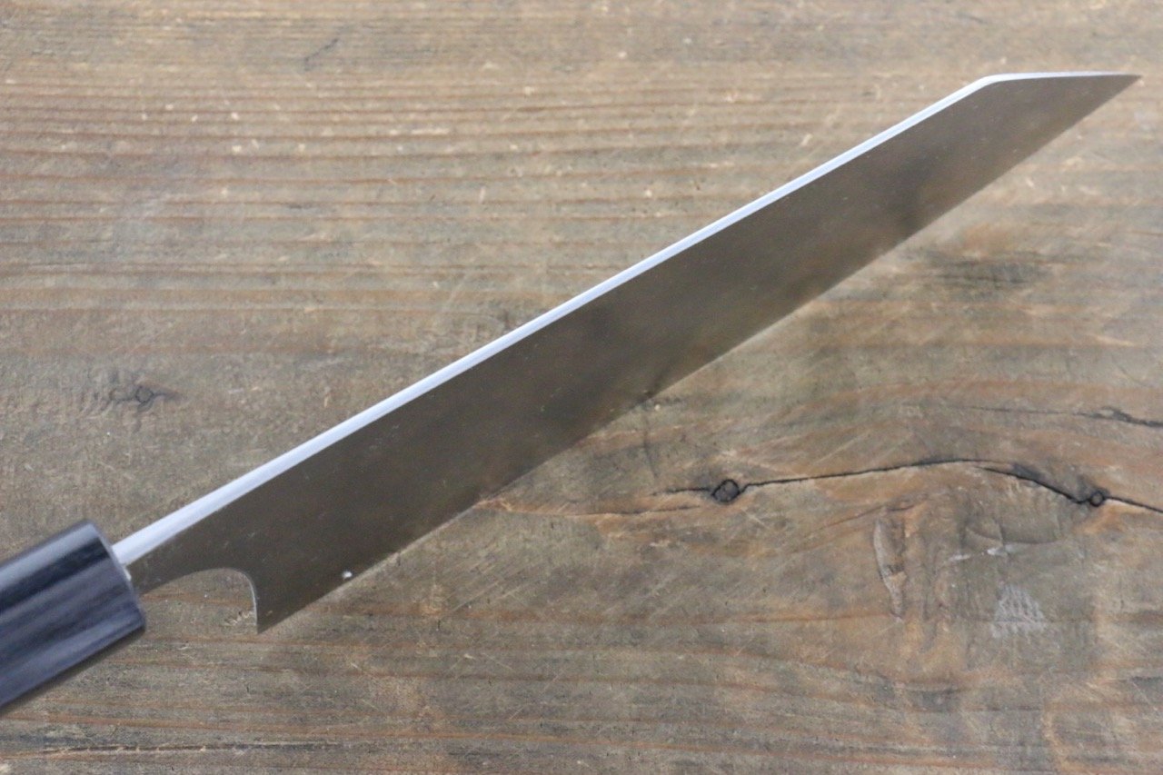 Shungo Ogata White Steel No.2 Damascus Bunka 165mm Shitan Handle - Japanny - Best Japanese Knife