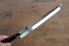 Sakai Takayuki Water Quenching Honyaki White Steel No.2 Mirrored Finish Sakimaru Yanagiba 300mm Ebony with Double Water Buffalo Ring Handle with Sheath - Japanny - Best Japanese Knife