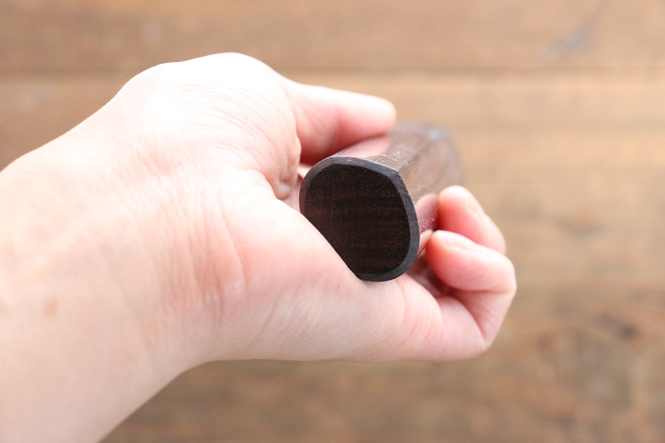 D-shape  Shitan Knife Handle for Gyuto Knife 210mm - Japanny - Best Japanese Knife