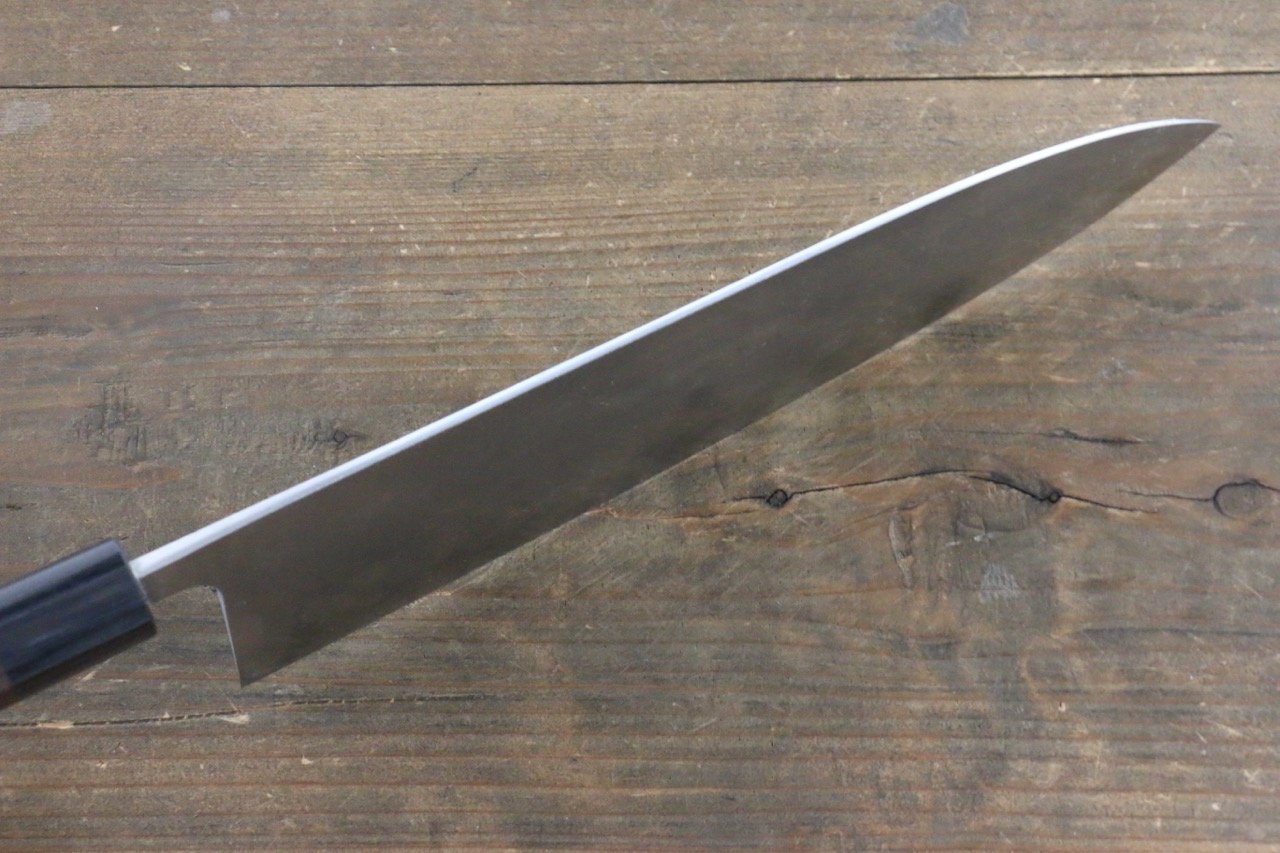 Shungo Ogata White Steel No.2 Damascus Gyuto 240mm Shitan Handle - Japanny - Best Japanese Knife